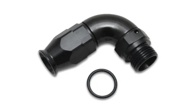 Vibrant Aluminum -8An To -10Orb 90° One-Piece Fitting For Ptfe Hose – Compact & Leak-Proof 1