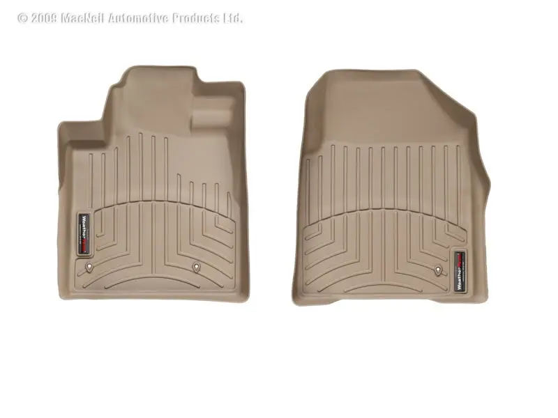 Weathertech Front Floor Liners – Tan Custom Fit For 2009–2013 Honda Pilot 1