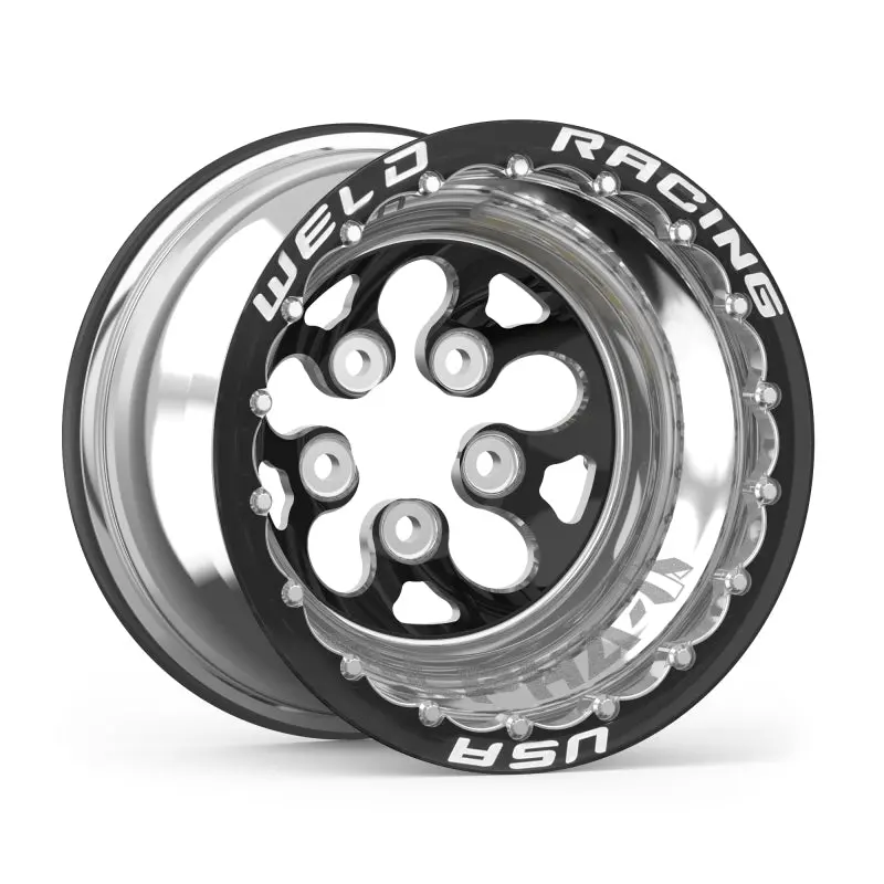 Weld Alpha-1 Black Double Beadlock Off-Road Wheel – 15X12In, 5X5In Bolt Pattern, 3In Backspace 1