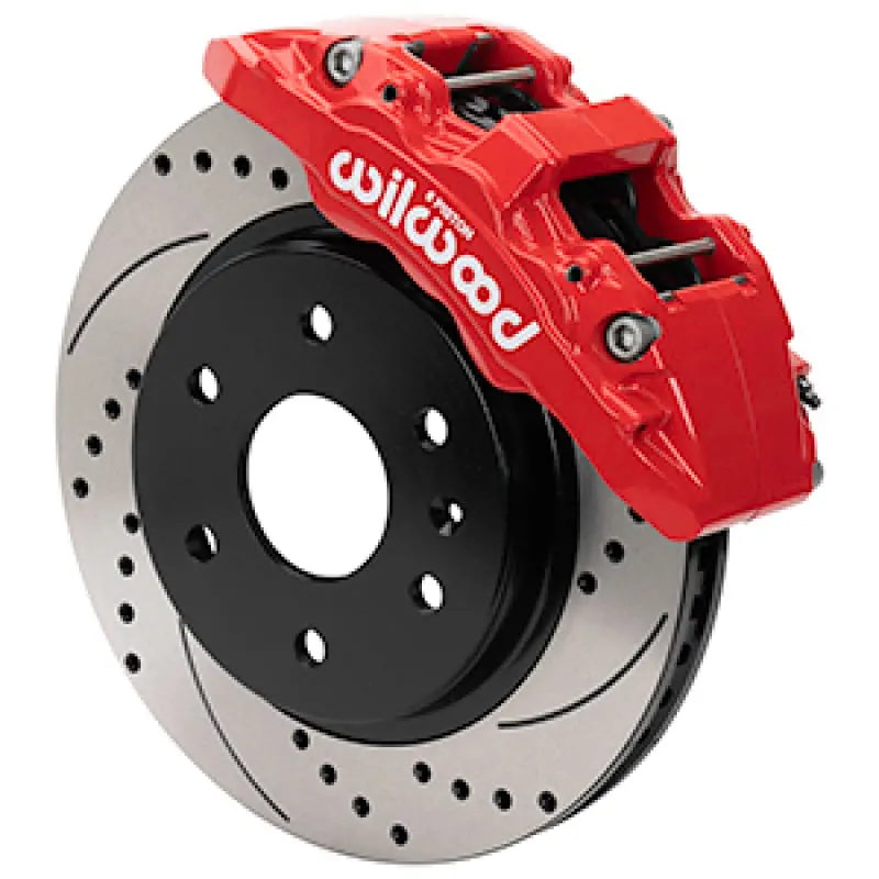 Wilwood Aero6-Dm Front Brake Kit For 2007–2018 Chevy Silverado & Gmc Sierra – Red Calipers 1